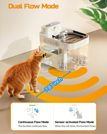 White ODSD cat water fountain with the top water bowl removed to show the internal pump